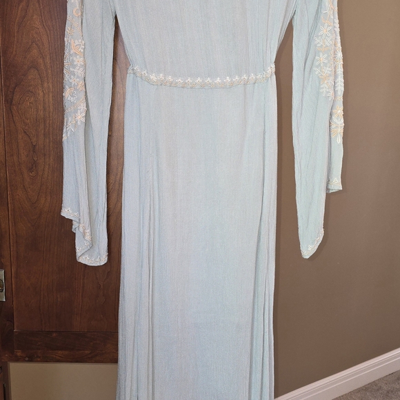 Free People Light Blue Embroidered High Low Dress - Picture 5 of 10